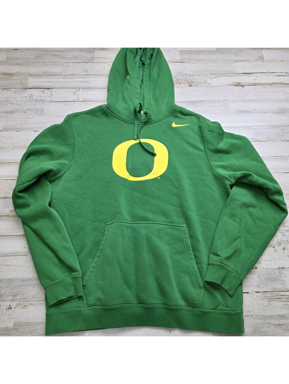 Oregon Ducks Nike Hoodie Sweatshirt Mens MED Green Pullover Pockets Big O Logo